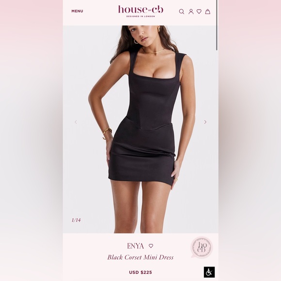 House of CB Dresses & Skirts - House of CB Enya Black Corset Mini Dress